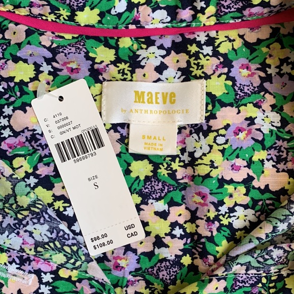 Anthropologie Maeve Ashleigh Puff-Sleeved Buttondown - Picture 9 of 10
